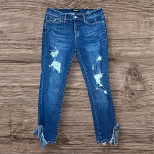 Judy Blue Skinny Fit Jeans Blue Distressed Denim Women’s Size 9/29